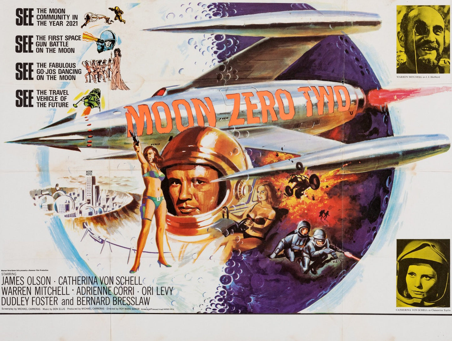 Moon Zero Two (1969) Sci-Fi James Olson Adrienne Corri Public Domain DVD NO CASE