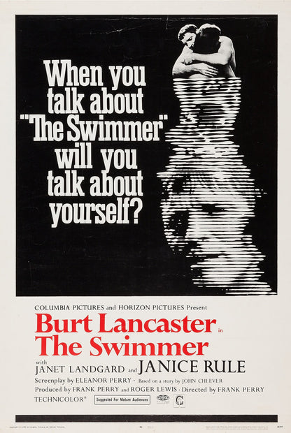 The Swimmer (1968) Drama, Burt Lancaster, Janie Rule, Public Domain DVD NO CASE