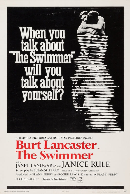 The Swimmer (1968) Drama, Burt Lancaster, Janie Rule, Public Domain DVD NO CASE