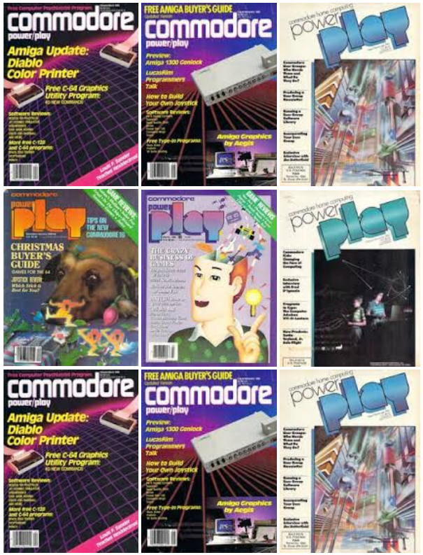 COMMODORE POWER/PLAY MAGAZINE Full Run on Disk (PET/MS-DOS/VIC20/C64/128 Games)