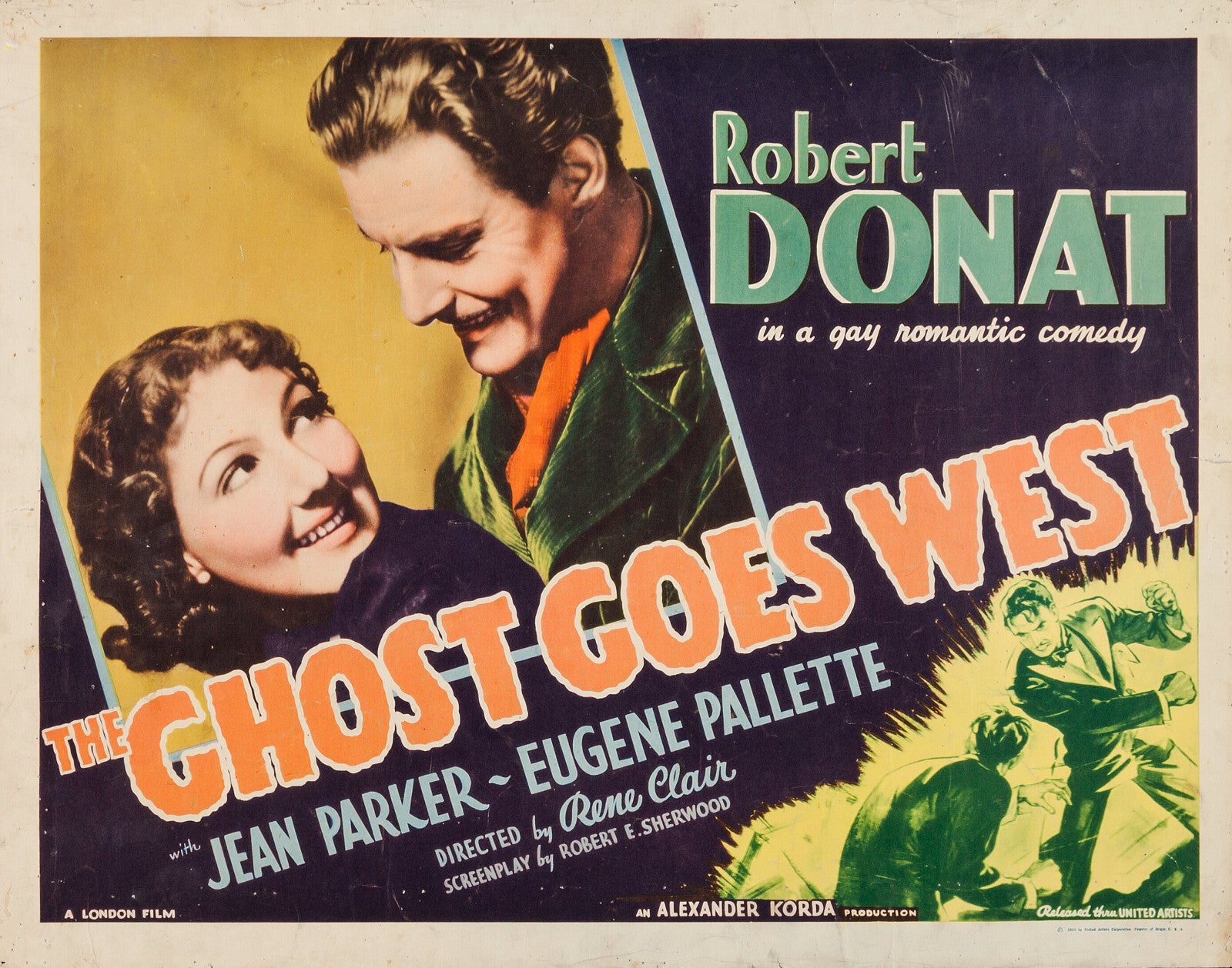 The Ghost Goes West (1936) Comedy Robert Donat Jean Parker DVD Public doman film