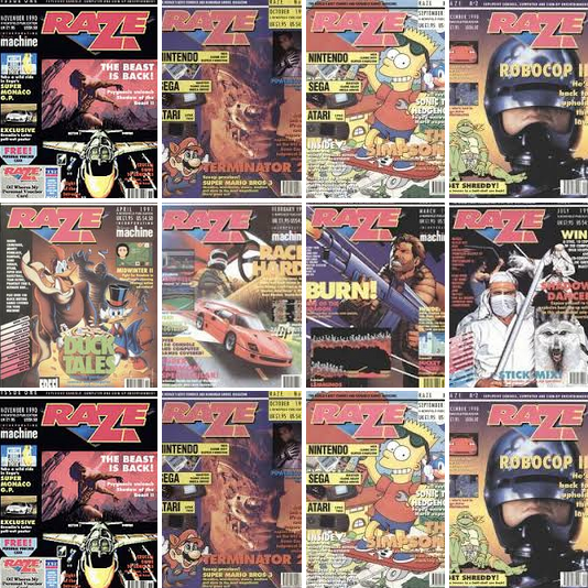 RAZE MAGAZINE Full Run on Disk Atari Lynx/7800/Sega Game Gear/Nintendo NES Games