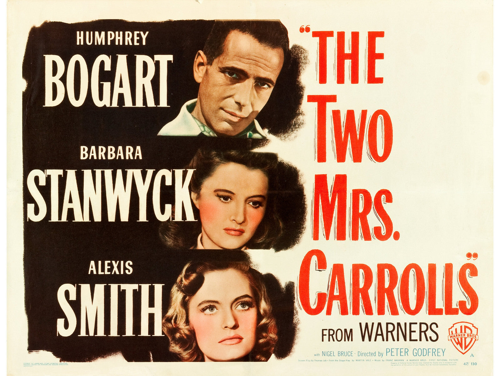 The Two Mrs Carrolls (1947) Barbara Stanwyck DVD Public domain film - Disc Only