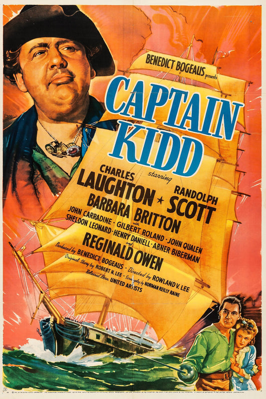 Captain Kidd (1945) Charles Laughton Reg Owen DVD Public Domain Film (Disc Only)