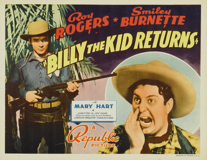 Billy the Kid Returns (1938) Western DVD Roy Rogers Public Domain Film Disc Only