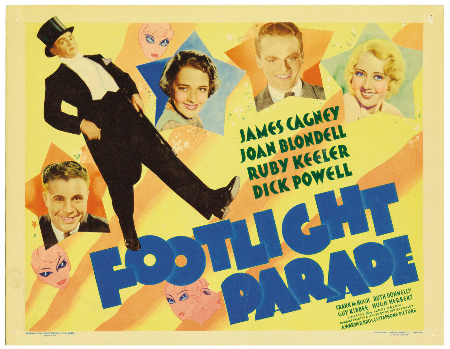 Footlight Parade (1933) James Cagney Joan Blondel DVD Public domain - Disc only