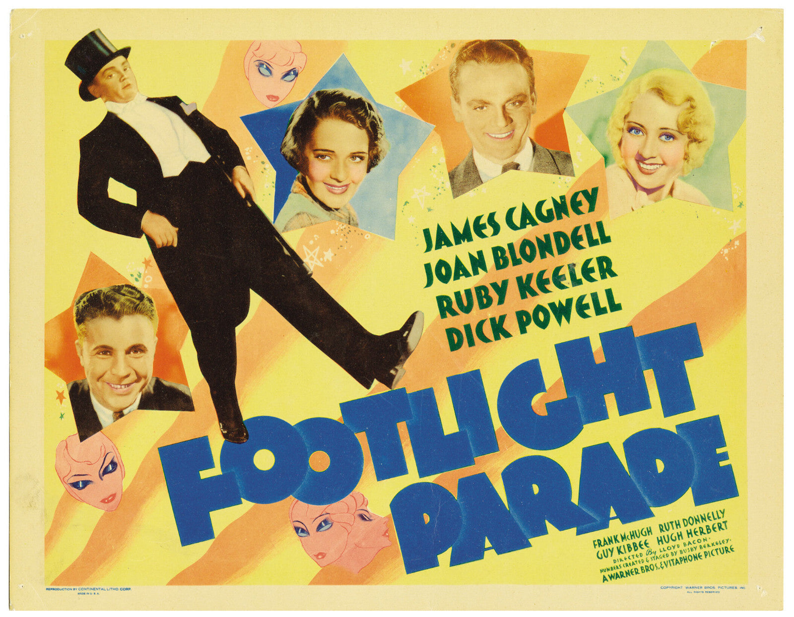 Footlight Parade (1933) James Cagney Joan Blondel DVD Public domain - Disc only