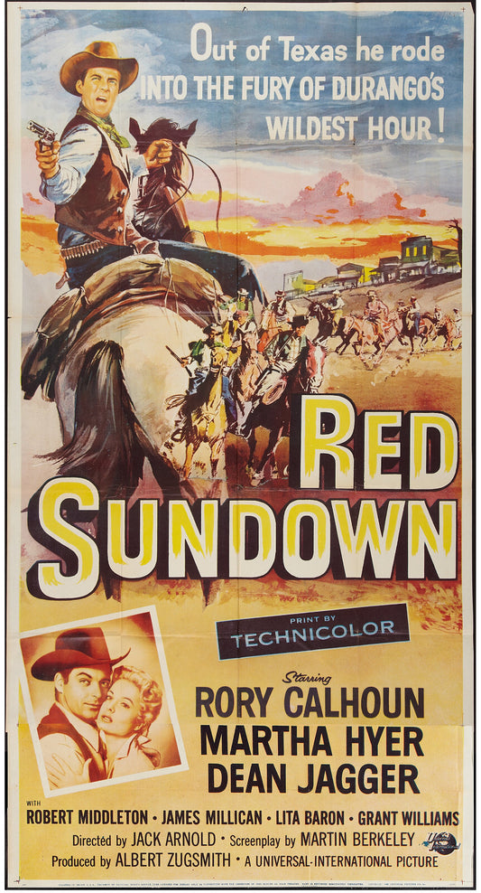 Red Sundown (1956) Western Rory Calhoun DVD Public domain film movie (Disc Only)