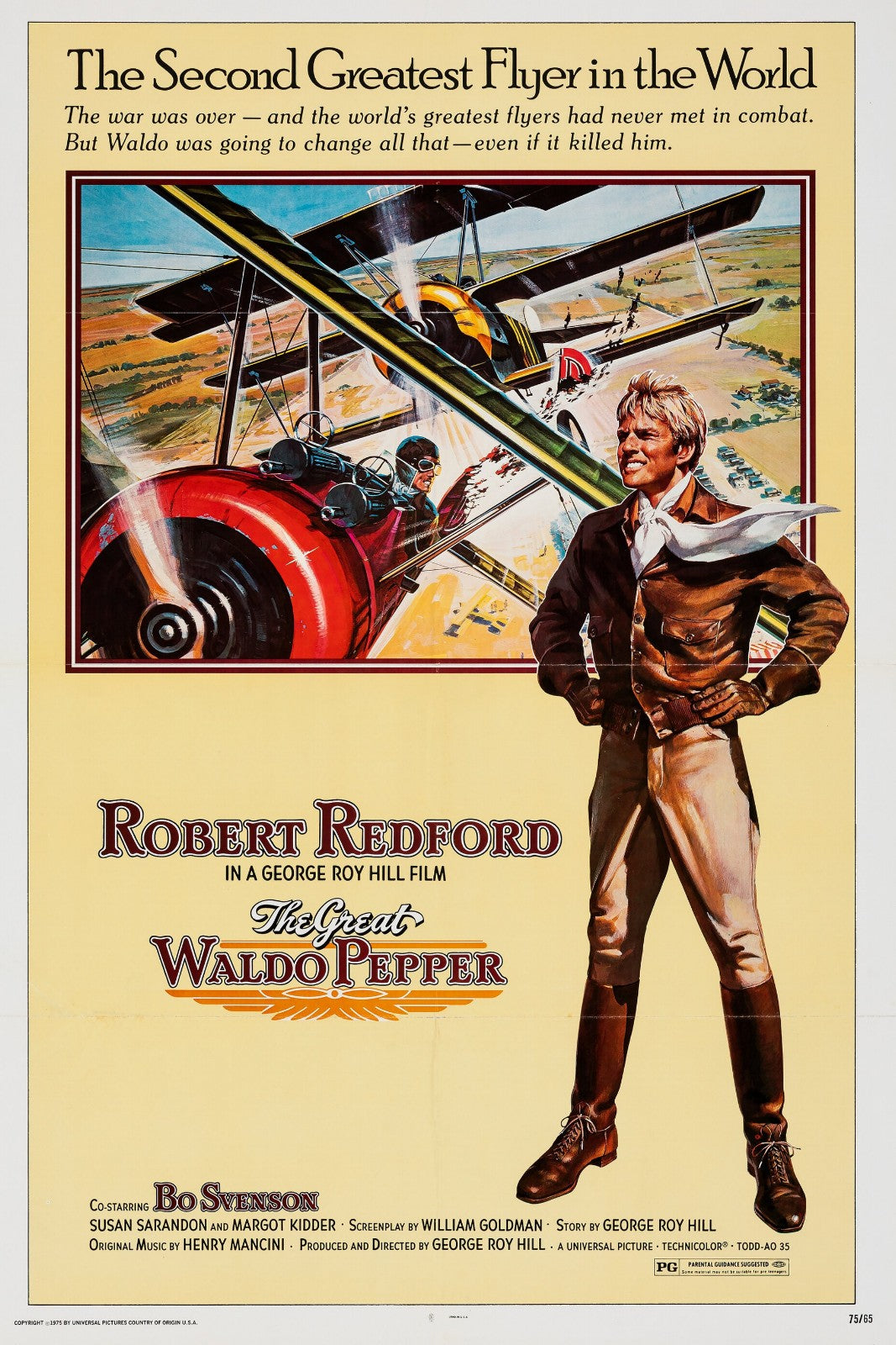 The Great Waldo Pepper (1975) Robert Redford Public Domain Adventure DVD NO CASE