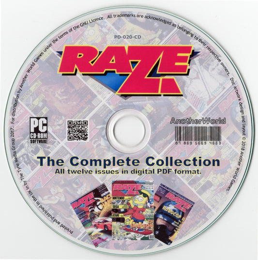 RAZE MAGAZINE Full Run on Disk Atari Lynx/7800/Sega Game Gear/Nintendo NES Games