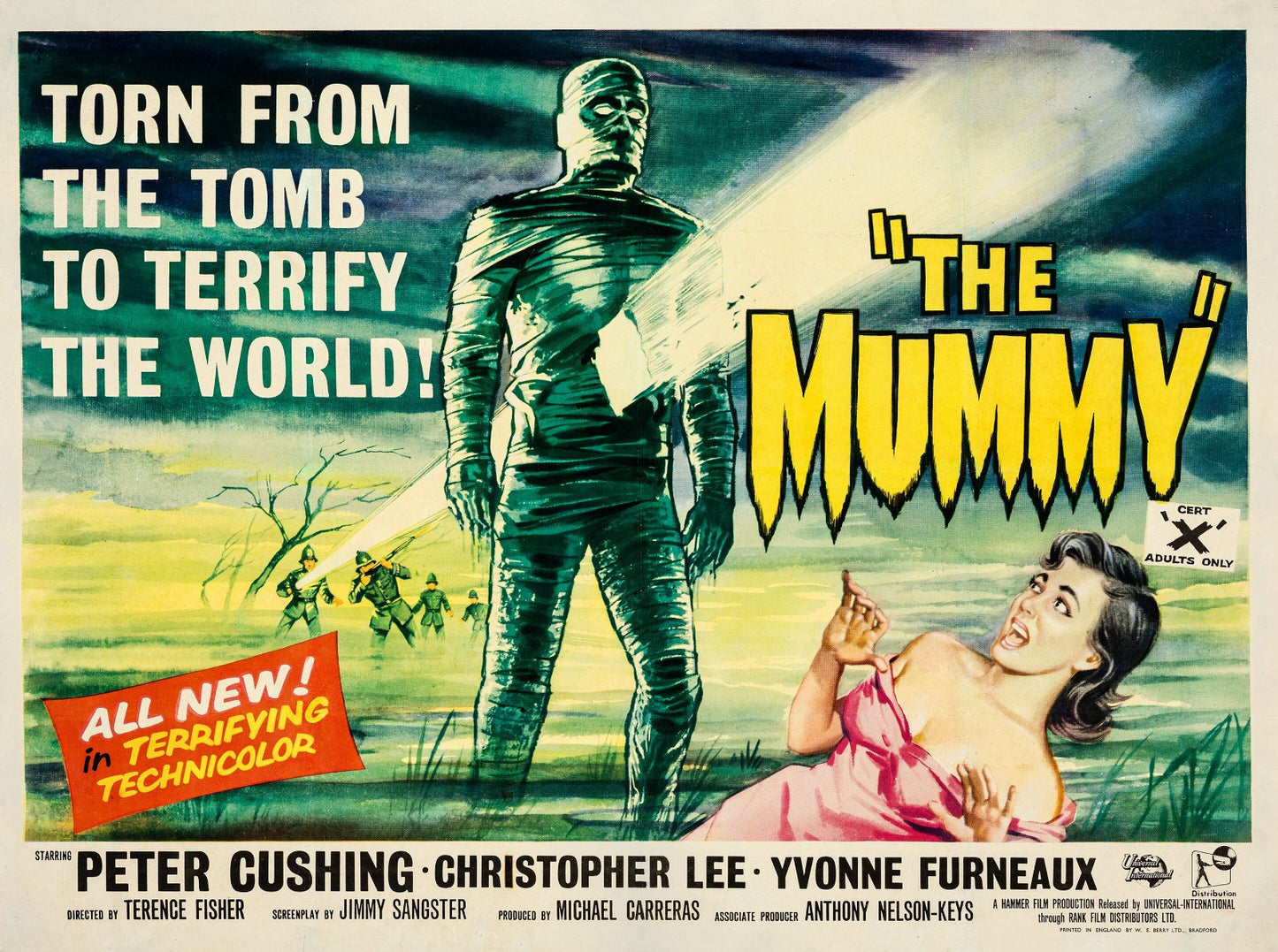 The Mummy (1959) Horror DVD Peter Cushing, Christopher Lee NO CASE Public Domain