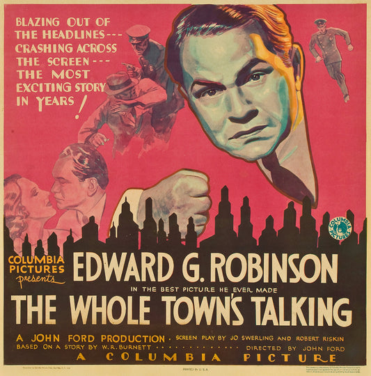 The Whole Town's Talking (1935) Edward G Robinson Public domain DVD (Disc Only)