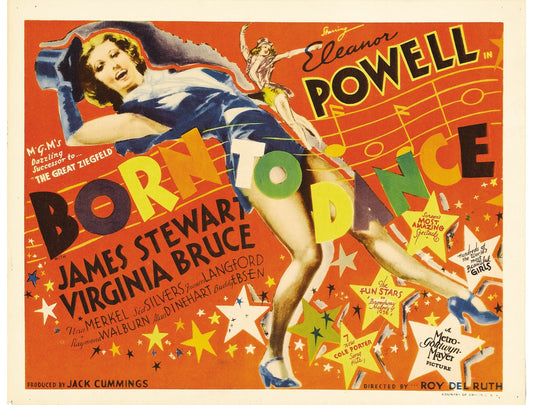 Born to Dance (1936) James Stewart Eleanor Powell Public Domain DVD - NO CASE