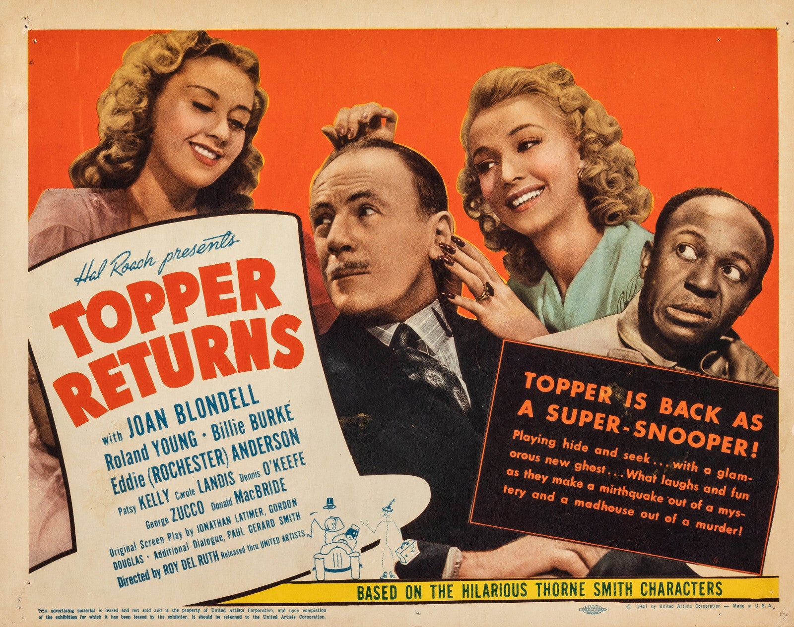 Topper Returns (1941) Comedy Joan Blondell DVD Public domain film (Disc Only)