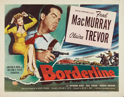 Borderline (1950) Film Noir DVD Fred MacMurray Public Domain Film (Disc Only)