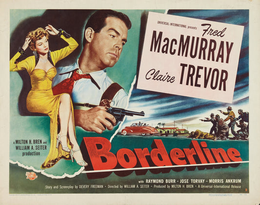 Borderline (1950) Film Noir DVD Fred MacMurray Public Domain Film (Disc Only)
