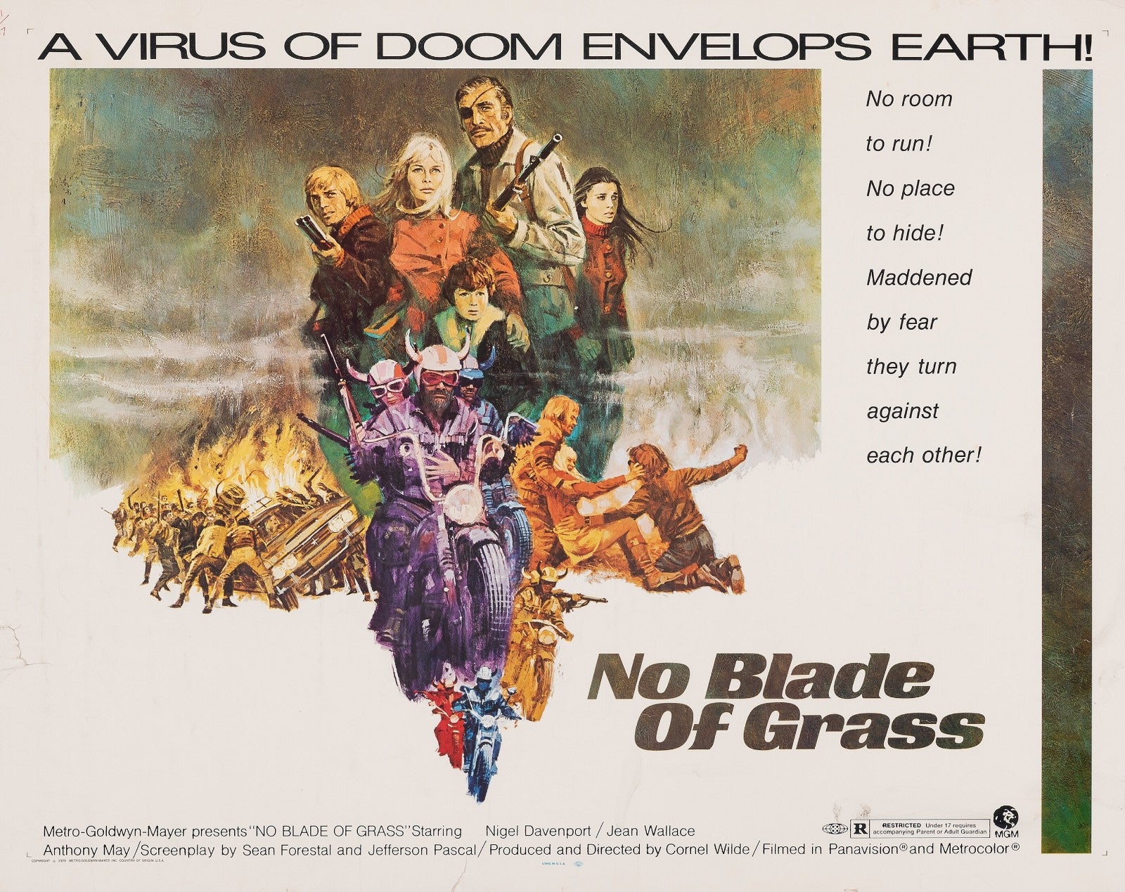 No Blade of Grass (1970) Nigel Davenport, Jean Wallace Public Domain DVD NO CASE
