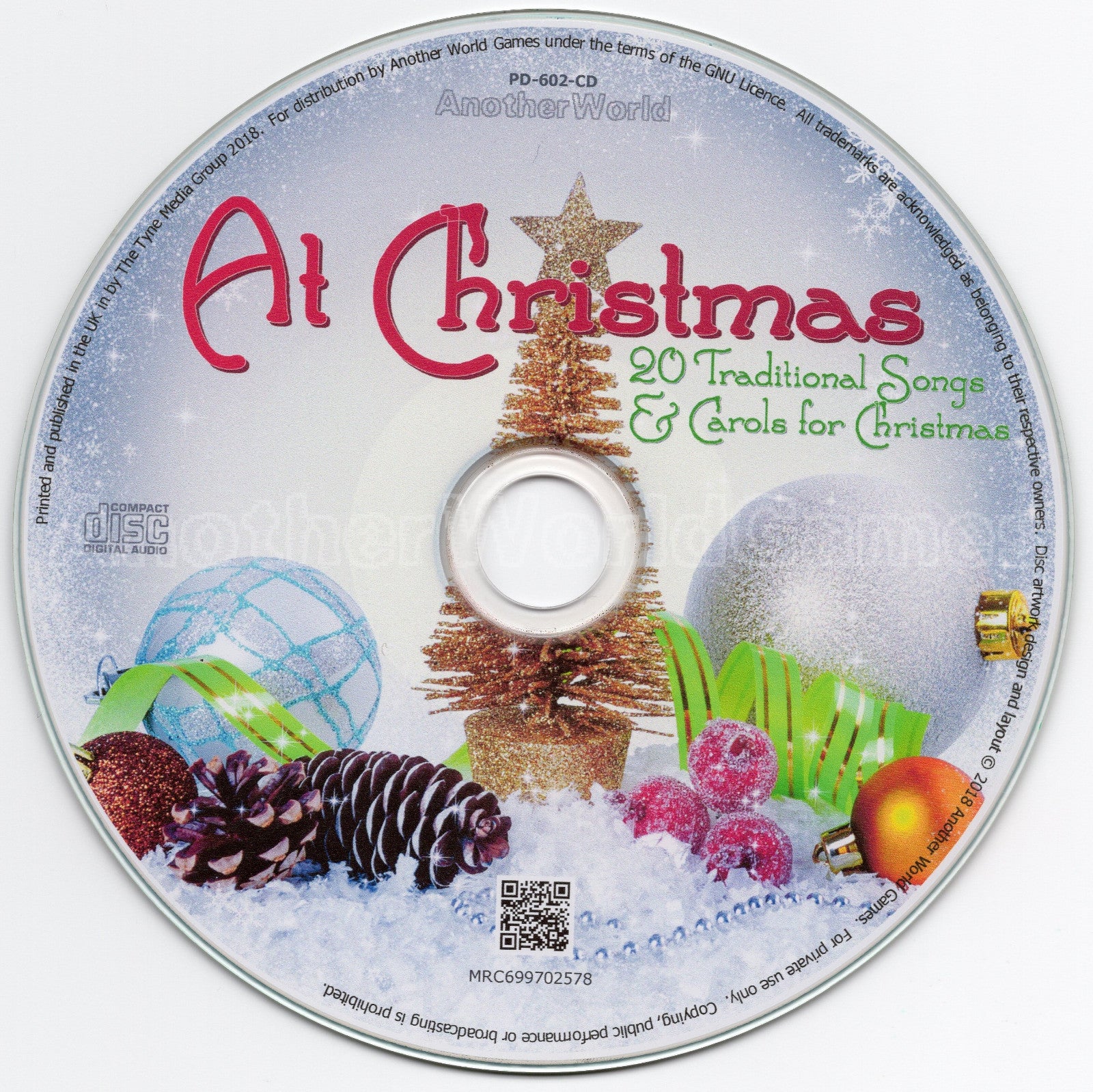 AT CHRISTMAS: A CAROL COLLECTION OF SONGS CAROLS MUSIC CD GIFT CHOIR XMAS HYMNS