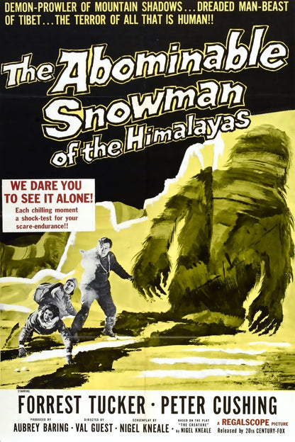 The Abominable Snowman (1957) Horror, Peter Cushing, Public Domain DVD NO CASE