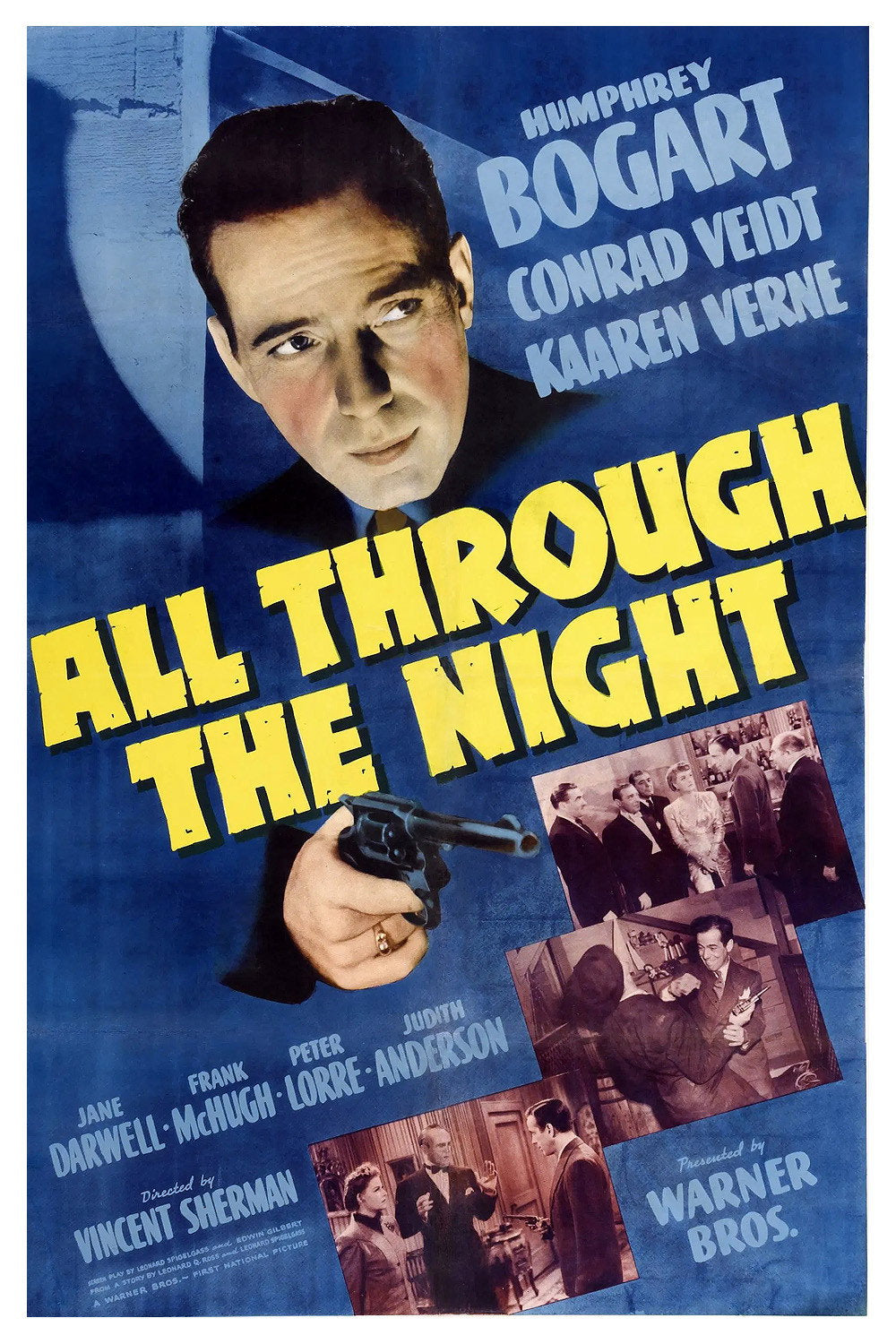 All Through The Night (1942) Humphrey Bogart – Crime War Comedy DVD (Disc Only)