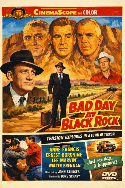 Bad Day at Black Rock (1955) Spencer Tracy - Western Thriller DVD (Disc Only)