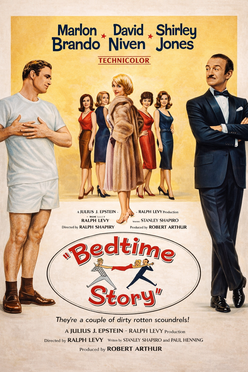 Bedtime Story (1964) Marlon Brando, David Niven - Comedy DVD (Disc Only)