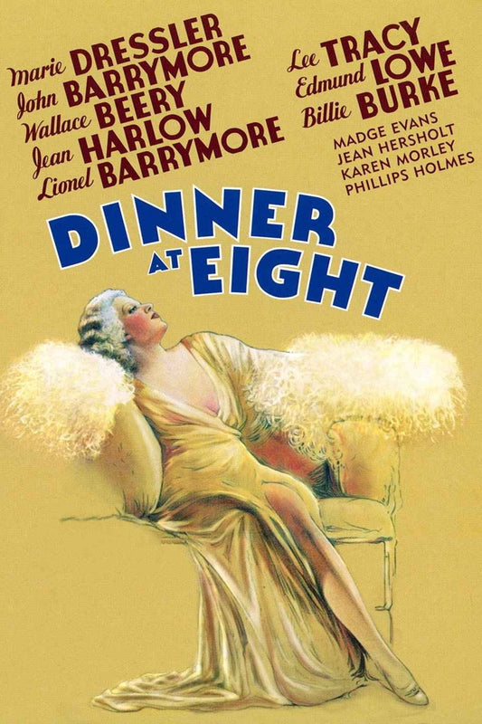 Dinner At Eight (1933) John Barrymore, Jean Harlow - Comedy Drama DVD (Disc Only)