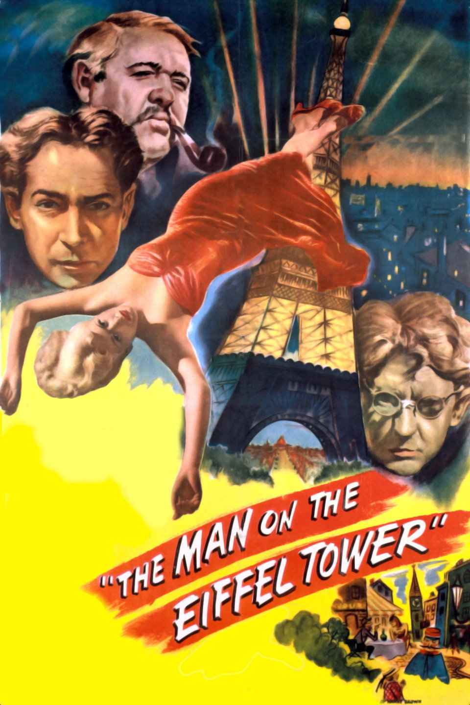 The Man on the Eiffel Tower (1949) Charles Laughton - Crime Thriller DVD (Disc Only)