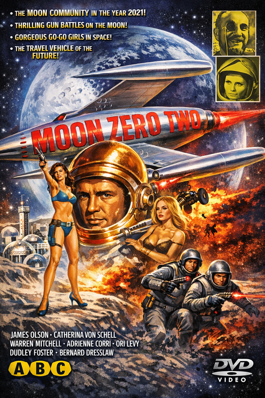 Moon Zero Two (1969) James Olson Adrienne Corri - Sci-Fi DVD (Disc Only) - AnotherWorldGames