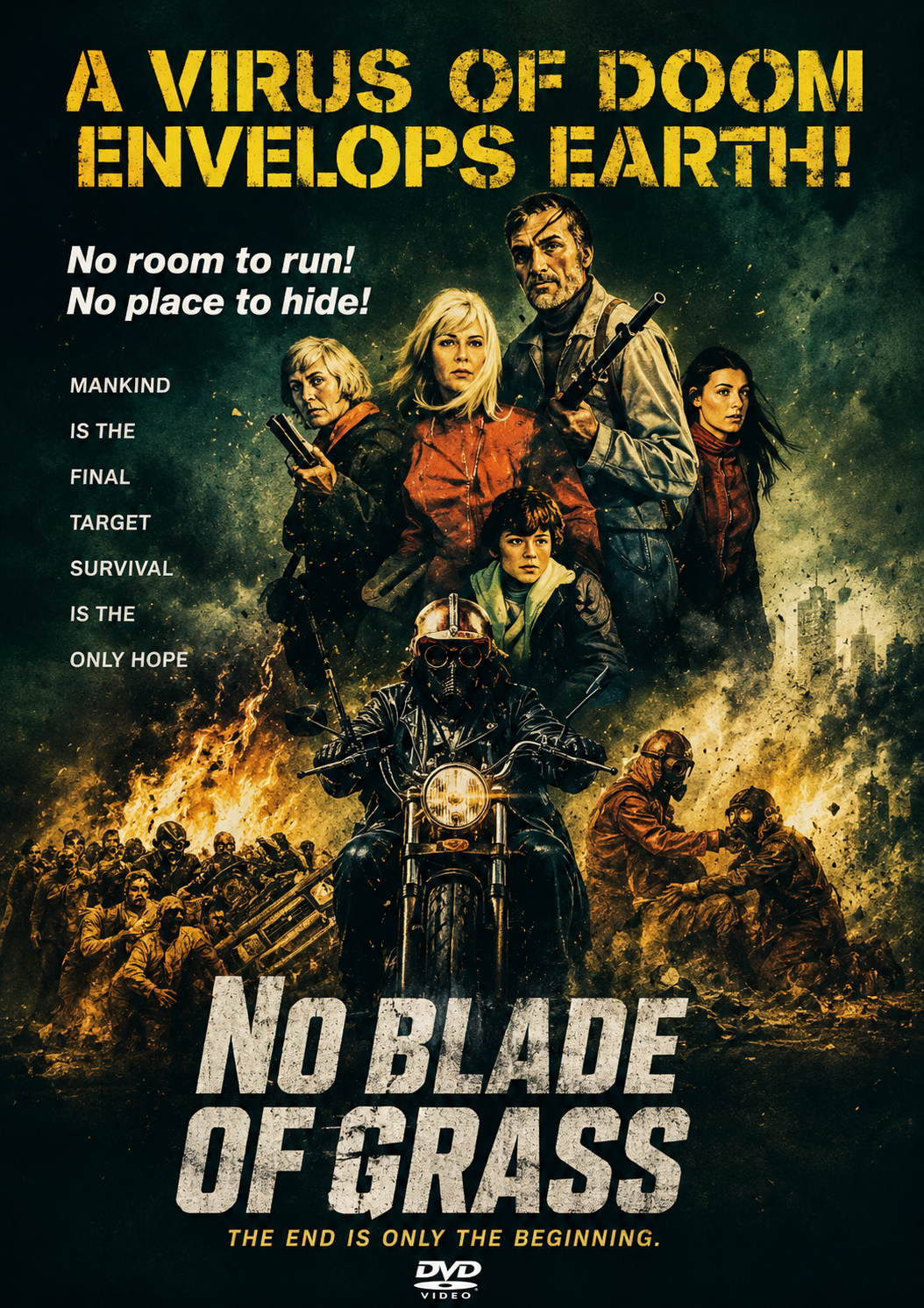 No Blade of Grass (1970) Nigel Davenport, Jean Wallace - Sci-Fi Adventure DVD (Disc Only)