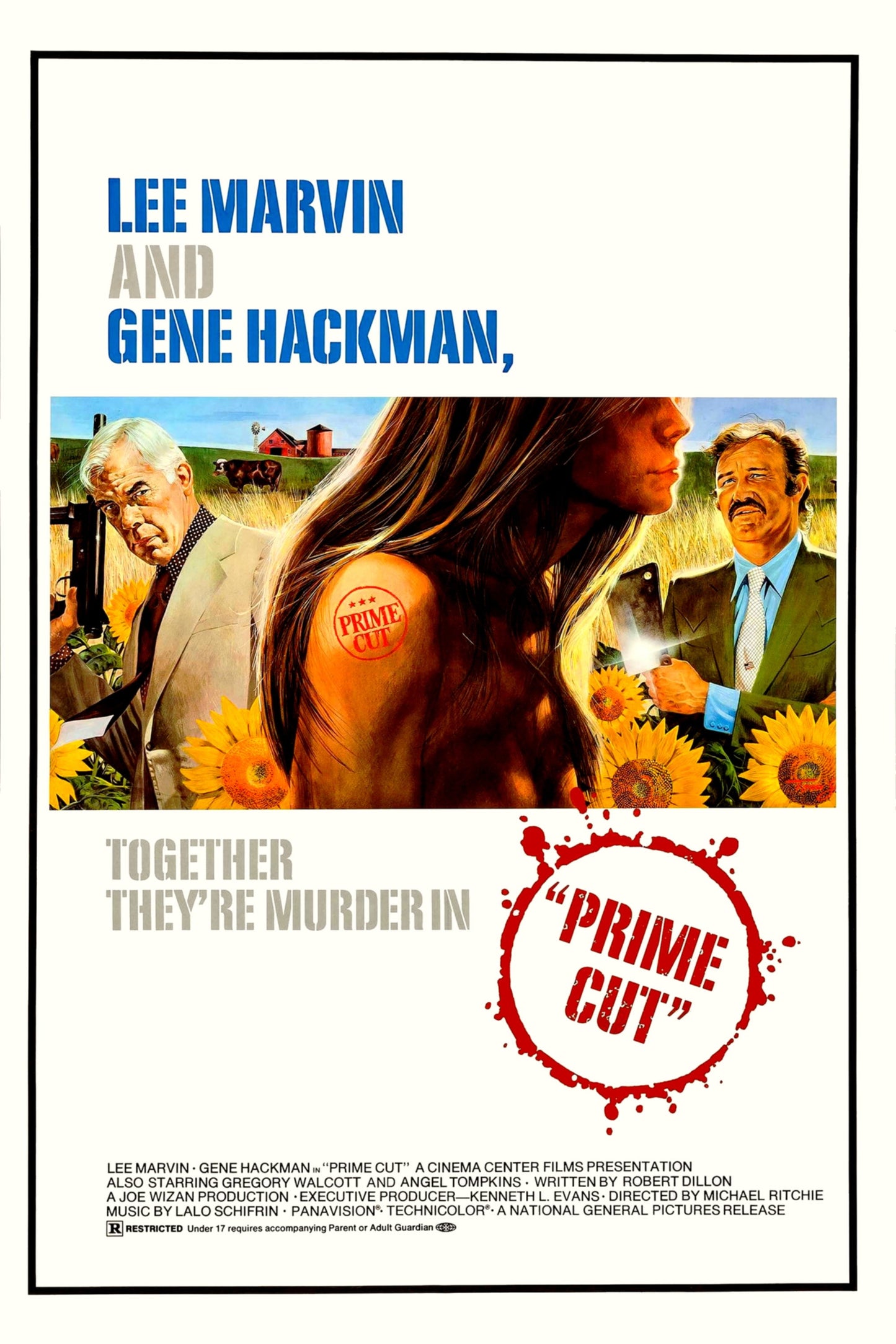 Prime Cut (1972) Lee Marvin, Gene Hackman – Action Crime Drama DVD (Disc Only)