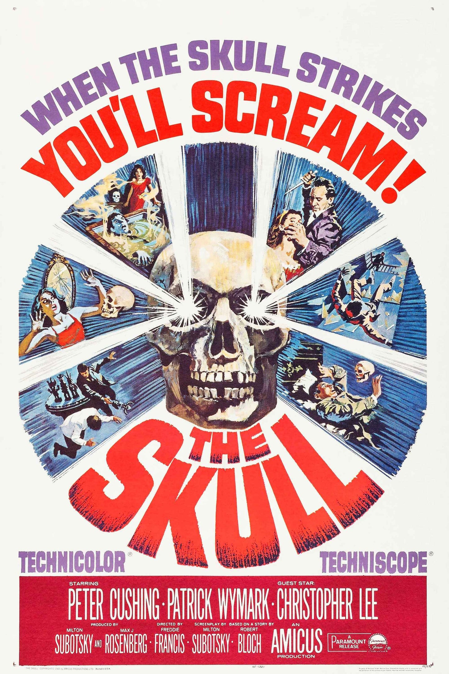 The Skull (1965) Peter Cushing, Christopher Lee - Horror DVD (Disc Only)