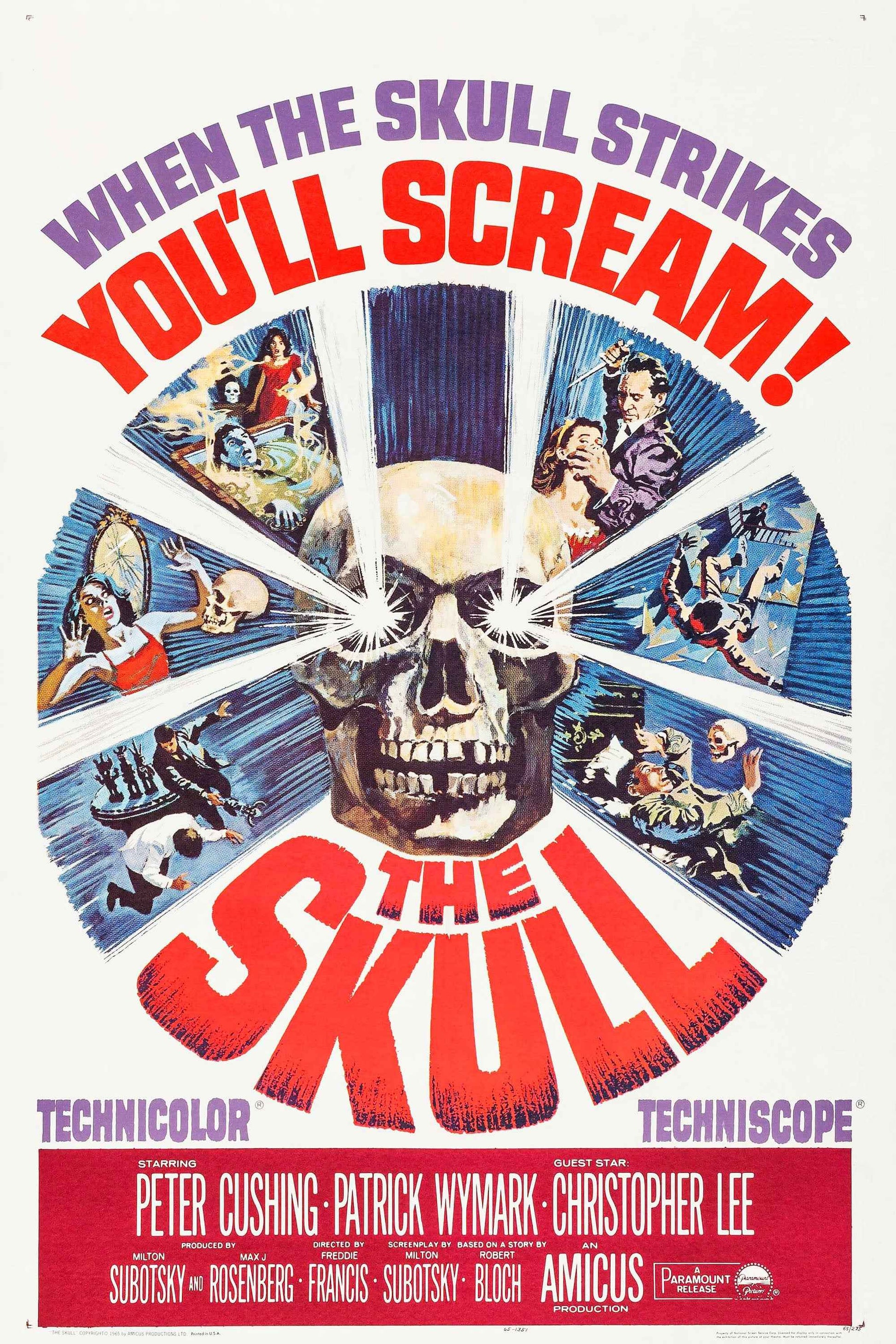 The Skull (1965) Peter Cushing, Christopher Lee - Horror DVD (Disc Only)