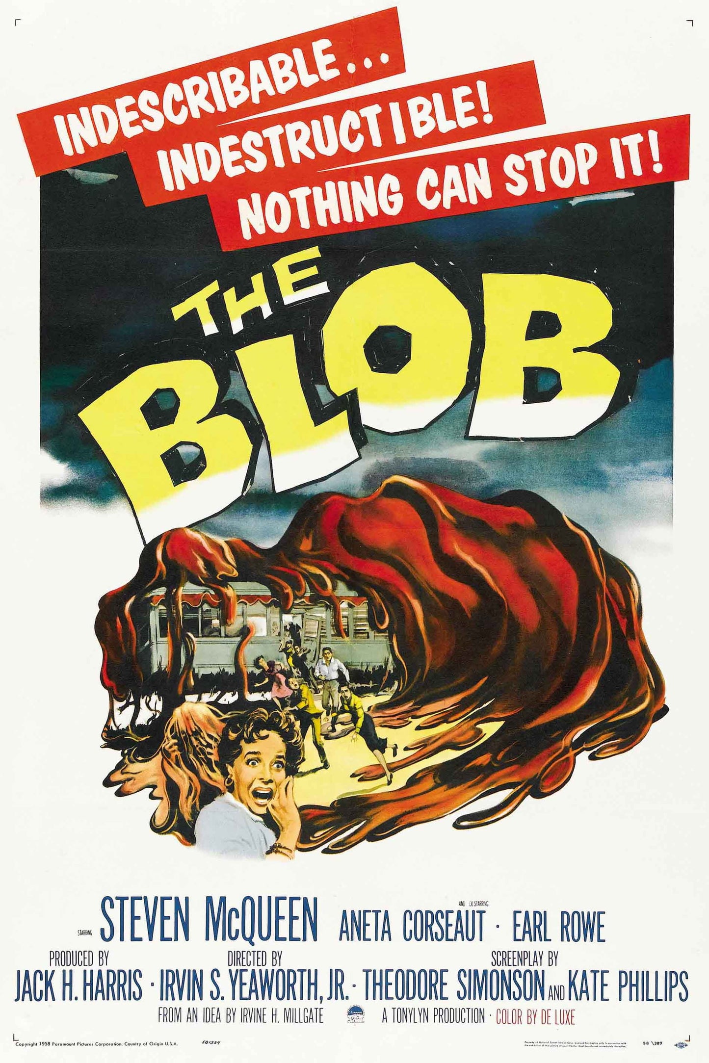 The Blob (1958) Steve McQueen – Sci-Fi Horror DVD (Disc Only)